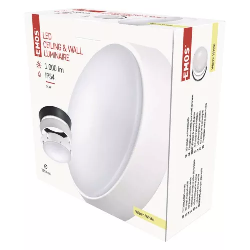 EMOS ZM3130, LED mennyezeti lámpa ZURI 14W 1000lm IP54 meleg fehér