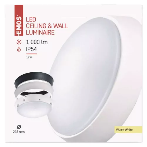 EMOS ZM3130, LED mennyezeti lámpa ZURI 14W 1000lm IP54 meleg fehér