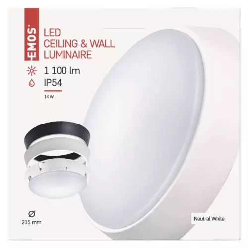 EMOS ZM3230, LED mennyezeti lámpa ZURI 14W 1100lm IP54 természetes fehér