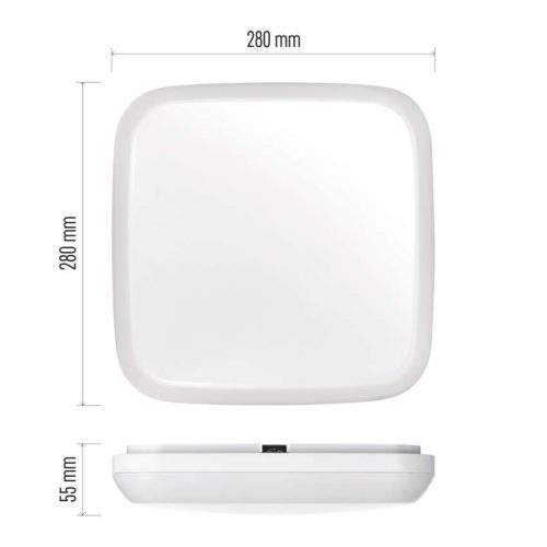 EMOS ZM4313, Dori LED mennyezeti lámpa 18W 1800lm IP54 term. fehér