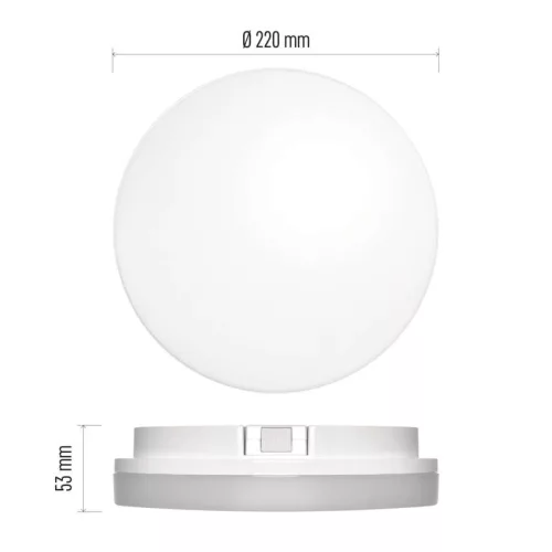 EMOS ZM4321, LED MENNYEZETI LÁMPA TORI 15W NW IP54