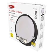   EMOS ZM4401, LED felületi lámpatest RORI kerek, fekete, 17W, CCT