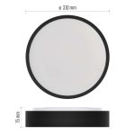 EMOS ZM4401, LED felületi lámpatest RORI kerek, fekete, 17W, CCT