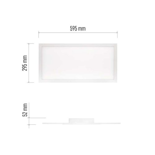 EMOS ZM5172, LED MENNYEZETI PANEL RIVI 30x60, 25W, DIMM., ÁLLÍTHATÓ SZÍNHŐM.
