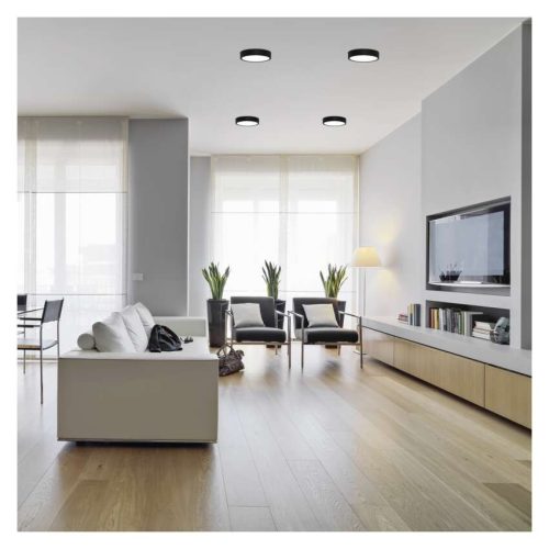 EMOS ZM5333, LED felületi lámpatest NEXXO, kerek, fekete, 12,5W, CCT