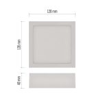 EMOS ZM6123, LED felületi lámpatest NEXXO, négyzet, fehér, 7,6W, CCT