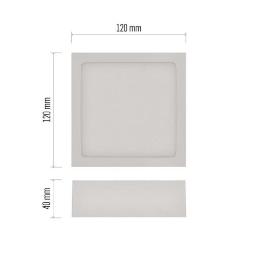 EMOS ZM6123, LED felületi lámpatest NEXXO, négyzet, fehér, 7,6W, CCT
