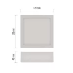 EMOS ZM6125, LED felületi lámpatest NEXXO, négyzet, fehér, 7,6W,Természetes fehér