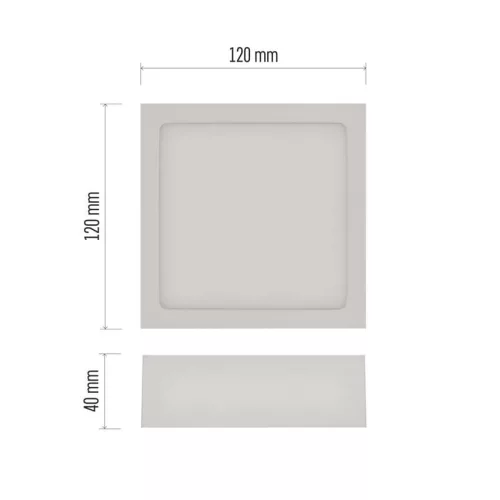 EMOS ZM6125, LED felületi lámpatest NEXXO, négyzet, fehér, 7,6W,Természetes fehér