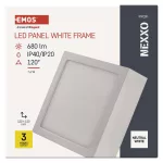 EMOS ZM6125, LED felületi lámpatest NEXXO, négyzet, fehér, 7,6W,Természetes fehér