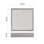 EMOS ZM6243, LED felületi lámpatest NEXXO, négyzet, ezüst, 21W, CCT