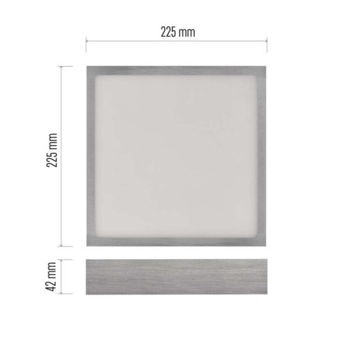 EMOS ZM6243, LED felületi lámpatest NEXXO, négyzet, ezüst, 21W, CCT