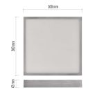 EMOS ZM6253, LED felületi lámpatest NEXXO, négyzet, ezüst, 28,5W, CCT
