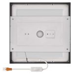 EMOS ZM6343, LED felületi lámpatest NEXXO, négyzet, fekete, 21W, CCT