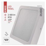 EMOS ZM6452, LED felületi lámpatest RUBIC, négyzet, fehér, 24W, természetes fehér