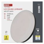 EMOS ZM7155, LED-es felületi lámpatest DIONI kerek, fekete, 32W, változtatható CCT-vel