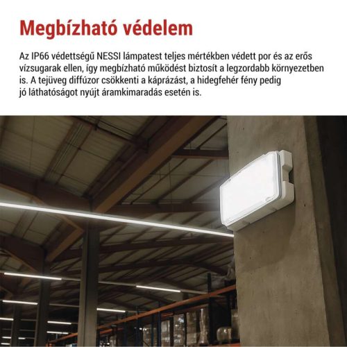 EMOS ZN1120, EMOS LED vészvilágító lámpatest NESSI 10W 3 óra IP66