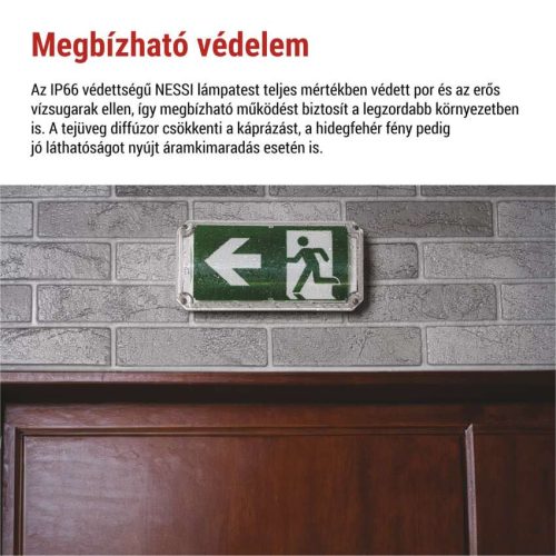 EMOS ZN2130, EMOS LED vészvilágító lámpatest NESSI 4W 3 óra IP66