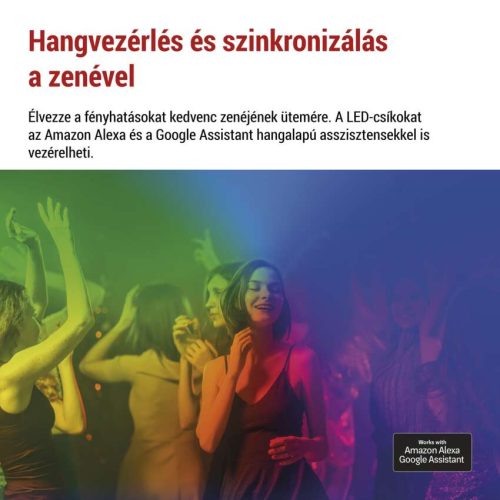 EMOS ZPW313I, GoSmart Rugalmas LED szalag NEON fehér, 3 m, 23 W, RGBIC dimmelhető, WiFi