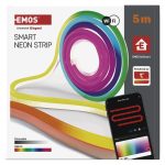 EMOS ZPW513I, GoSmart Rugalmas LED szalag NEON fehér, 5 m, 33 W, RGBIC dimmelhető, WiFi