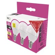   EMOS ZQ1220.3, LED izzó Classic Mini Globe / E14 / 5 W (40 W) / 470 lm / meleg fehér 3db