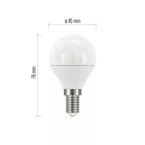EMOS ZQ1220.3, LED izzó Classic Mini Globe / E14 / 5 W (40 W) / 470 lm / meleg fehér 3db