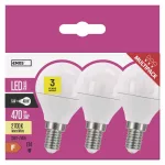 EMOS ZQ1220.3, LED izzó Classic Mini Globe / E14 / 5 W (40 W) / 470 lm / meleg fehér 3db