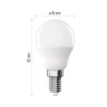 EMOS ZQ1E21-3, LED izzó Classic Mini Globe / E14 / 4,2 W (40 W) / 470 lm / Meleg fehér