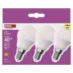 EMOS ZQ1E21-3, LED izzó Classic Mini Globe / E14 / 4,2 W (40 W) / 470 lm / Meleg fehér