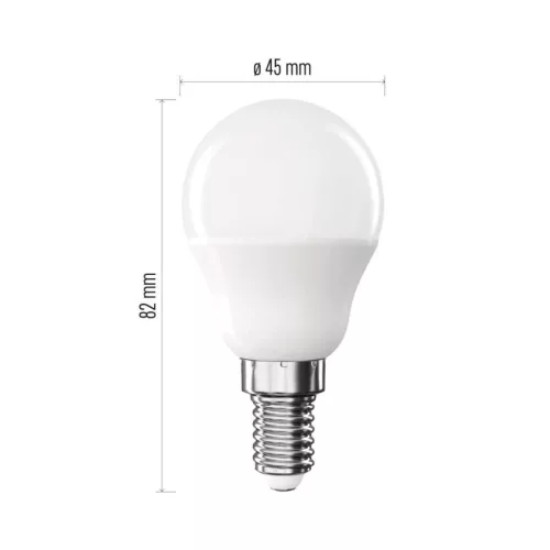 EMOS ZQ1E44, LED izzó Classic Mini Globe / E14 / 6,5 W (60 W) / 806 lm / Hideg fehér