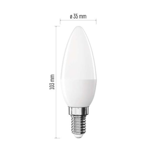 EMOS ZQ3E23, LED izzó Classic gyertya / E14 / 4,2 W (40 W) / 470 lm / Természetes fehér