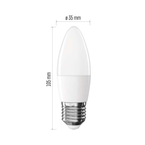EMOS ZQ4D11, LED izzó Classic gyertya / E27 / 2,5 W (32 W) / 350 lm / Meleg fehér
