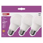 EMOS ZQ5E43-3, LED izzó Classic A60 / E27 / 7 W  (60 W) / 806 lm / Természetes fehér