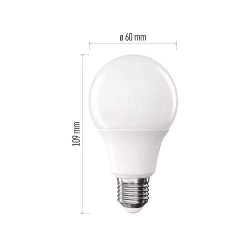 EMOS ZQ5E51, LED izzó Classic A60 / E27 / 9,5 W (75 W) / 1055 lm / meleg fehér