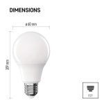 EMOS ZQ5E53, LED izzó Classic A60 / E27 / 9,5 W (75 W) / 1055 lm / Természetes fehér
