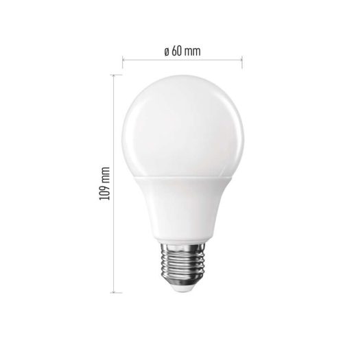 EMOS ZQ5E54, LED izzó Classic A60 / E27 / 9,5 W (75 W) / 1055 lm / Hideg fehér
