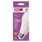 EMOS ZQ5E83, LED izzó Classic A80 / E27 / 20 W (150 W) / 2452 lm / Természetes fehér