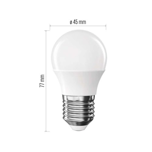 EMOS ZQ6E23-3, LED izzó Classic Mini Globe / E27 / 4,2 W (40 W) / 470 lm / Természetes fehér