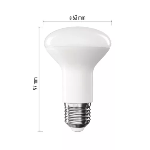 EMOS ZQ7E41, LED izzó Classic R63 / E27 / 7 W  (60 W) / 806 lm / Meleg fehér