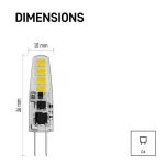 EMOS ZQ8621.2, LED izzó Classic JC / G4 / 1,9 W (21 W) / 200 lm / természetes fehér 2db
