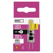   EMOS ZQ8621, LED izzó Classic JC / G4 / 1,9 W (21 W) / 200 lm / természetes fehér