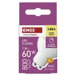 EMOS ZQ8E42S, LED izzó Classic MR16 / GU10 / 7 W (60 W) / 800 lm / meleg fehér / dimmelhető