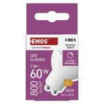 EMOS ZQ8E44S, LED izzó Classic MR16 / GU10 / 7 W (60 W) / 800 lm / Természetes fehér / dimmelhető