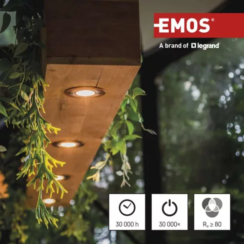 EMOS ZQ8E44, LED izzó Classic MR16 / GU10 / 7 W  (60 W) / 806 lm / Hideg fehér