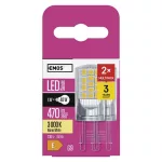 EMOS ZQ9544.2, LED izzó Classic JC / G9 / 4 W (40 W) / 470 lm / meleg fehér 2db