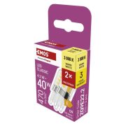   EMOS ZQ9E22-2, LED izzó Classic JC / G9 / 4,2 W (40 W) / 470 lm / meleg fehér / 2 pcs