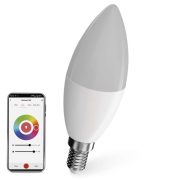   EMOS ZQW322R, LED izzó GoSmart gyertya / E14 / 4,8 W (40 W) / 470 lm / RGB / dimmelhető / Wi-Fi