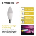 EMOS ZQW322R, LED izzó GoSmart gyertya / E14 / 4,8 W (40 W) / 470 lm / RGB / dimmelhető / Wi-Fi