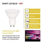 EMOS ZQW832R, LED izzó GoSmart MR16 / GU10 / 4,8 W (35 W) / 400 lm / RGB / dimmelhető / Wi-Fi