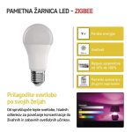 EMOS ZQZ514R, LED izzó GoSmart A60 / E27 / 9 W (60 W) / 806 lm / RGB / dimmelhető / Zigbee